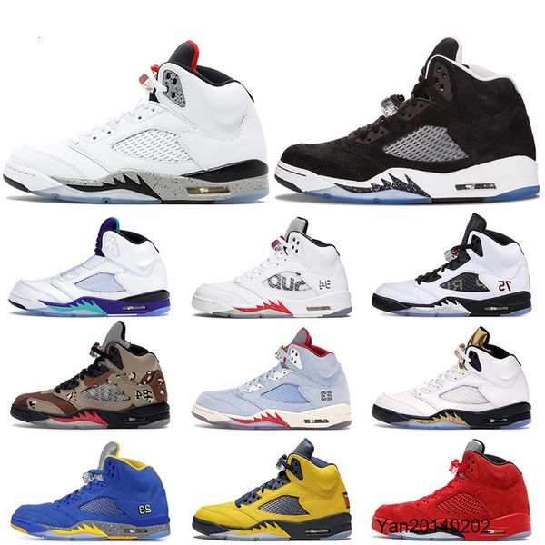 

jumpman 5 5s mens basketball shoes white cement oreo michigan laney blue desert camo pairs sup black pro star sports trainers mens sneaker