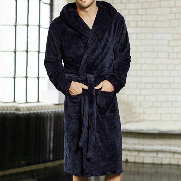

fashion casual mens bathrobes flannel robe v neck long sleeve couple men woman robe plush shawl kimono warm male bathrobe coat1, Black;brown