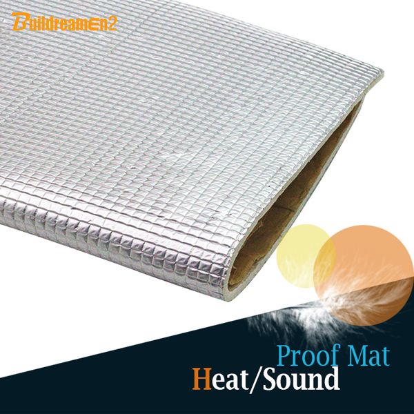 

buildreamen2 20cm x 100cm 8" x 40" car heat shield sound insulation proof mat protector pad deadener deadening anti noise