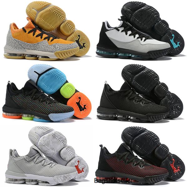 

2020 new 16 xvi low x atmos safari mens basketball shoes camo soundtrack grey bhm oreo baskets trainers james 16s sneakers, Black