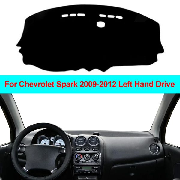 

2 layers car dashboard cover carpet cape for spark 2009 2010 2011 2012 lhd sun shade pad dashmat dash mat anti-dirty