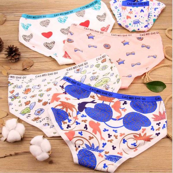

10pcs/lot children cotton underwear young girls briefs solid low waist short briefs comfortable ladies panties yt-0790-10pcs, Camo
