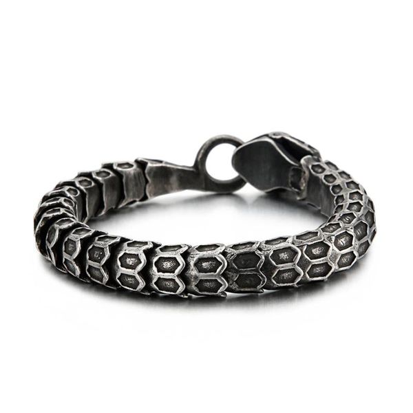 

21см punk змея браслет из нержавеющей стали 316l шарма, Golden;silver
