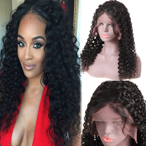 

10a lace front or 360 full lace remy human hair wig for black women deep wave curly loo e lace front wig virgin hair 360 full wig hair