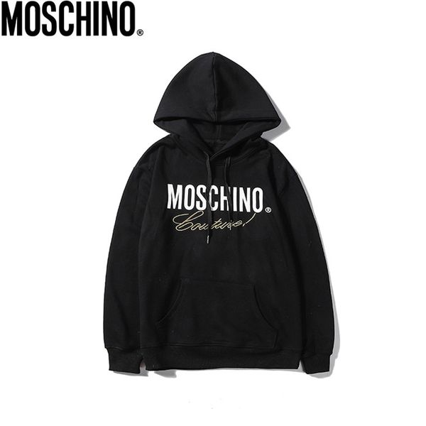 

new sweater women's men's cotton solid color ring stripe letter animal print casual shirt sweater bear print 07, Black