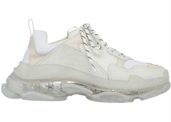 

with box 2019 mens and womens casual shoes triple s clear sole white black green trainers 36-45 arthur
