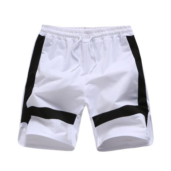 

мужские спортивные летние средние свободные шорты стильные брюки длиной до колена мода плюс размер повседневная плоская передняя лоскутное о, White;black