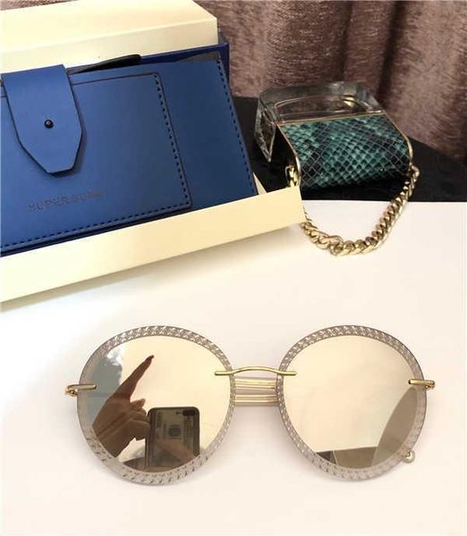 

ss091 sunglasses italy super sung alloy sunglasses round frameless women designer uv400 protection come with box 091, White;black