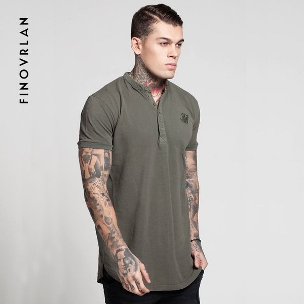 

2018 эсэсовцев sik sik silk silk men casual hip hop нерегулярного вырезать цвет короткого рукав футболка street футболка, White;black