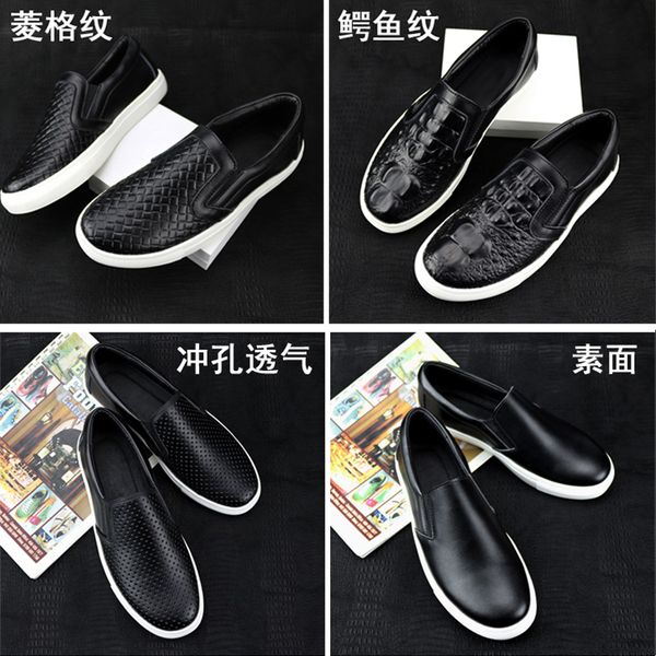 

autumn new trend men casual original shoes mens slip-on fashion footwear comfortable sneakers for men anti slip loafers shoe, Black