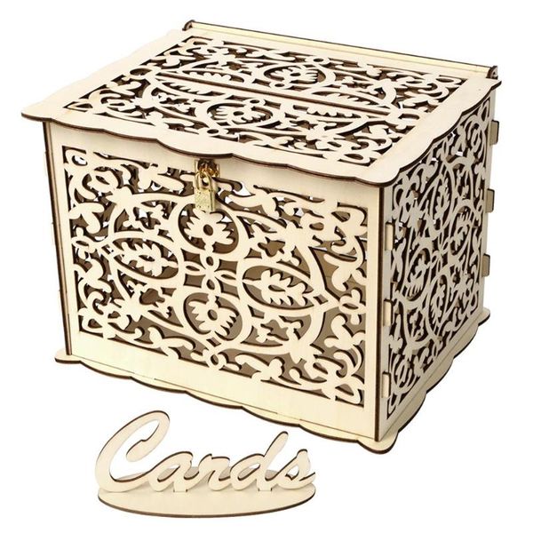 

diy wedding gift card box container wooden money box with lock beautiful wedding decoration supplies for birthday party