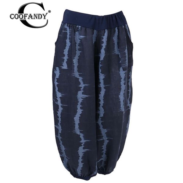 

women casual elastic waist print loose pockets spring, summer full length mid harem pants, Black;white