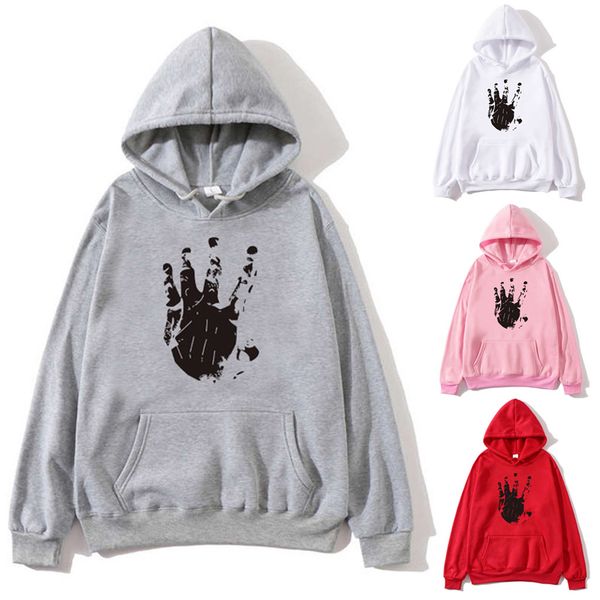 

female hoodies s-xxxl autumn winter fleece harajuku pullover solid thick loose women hoodies sweatshirts female casual hx0729, Black