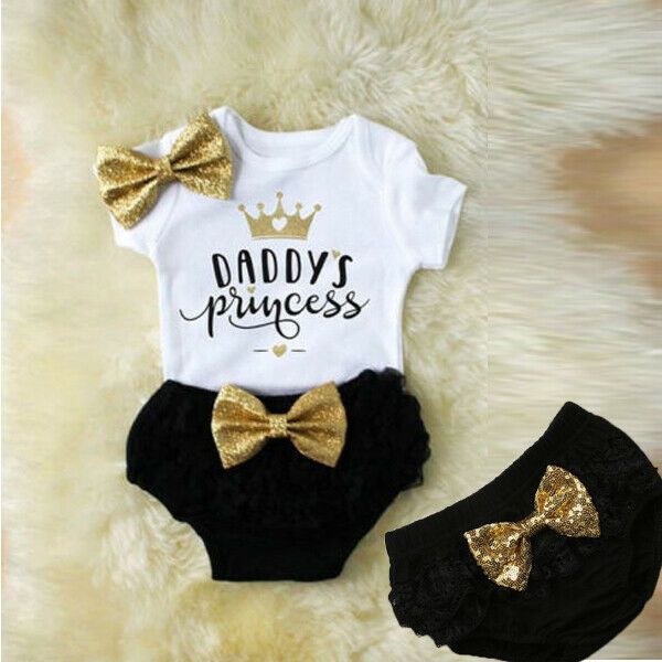 

2020 infant baby girl romper jumpsuit tutu pants headband outfit clothes set