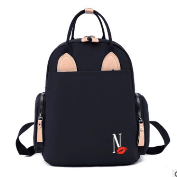 

women fashionable adjustable stap backpack cute cat ears backpack for travelling ladies casual black/yellow/blue/purple