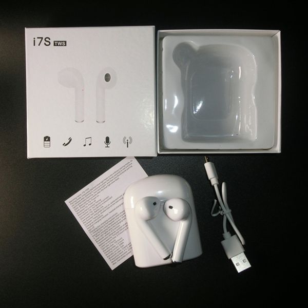 

I7 tw earbud bluetooth 5 0 in ear tereo wirele earphone with mic charge box for iphone x all mart phone