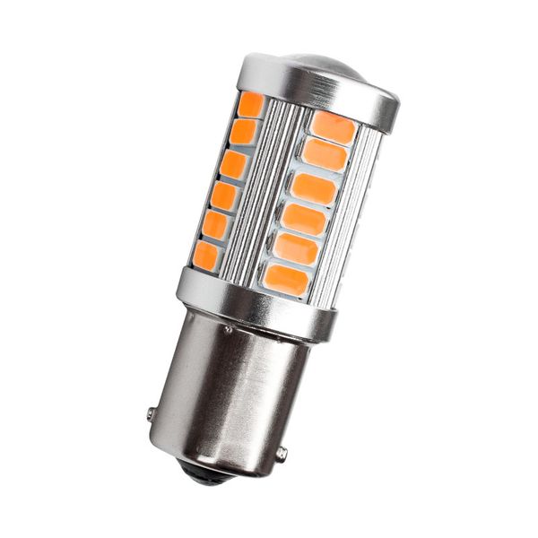 

2pcs car led 1156 ba15s p21w 33 led samsung 5630 smd high power tail brake slight bulb red white yellow car light source