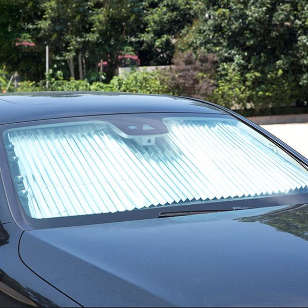 

car windshield sunshade retractable front/rear window sun shade cover curtain automotive sunvisor