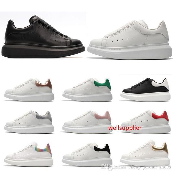 

дизайнерский бренд роскошная обувь женские мужские кроссовки 3 м светоотражающие белые кожаные туфли на платформе плоские повседневные вечер