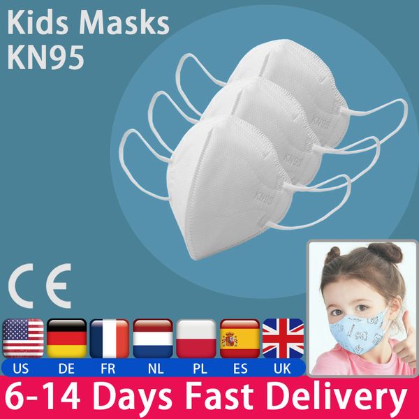 

fast delivery kids kn95 dustproof anti-fog breathable face masks n95 mask 95% baby filtration features ffp2 children