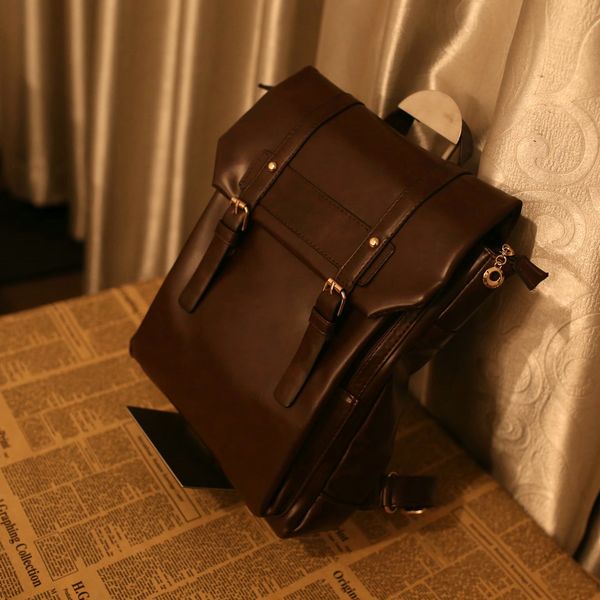 

designer backpack luxury designer backpacks korean version simple college style retro postman bag pu leather schoolbag fashion 3