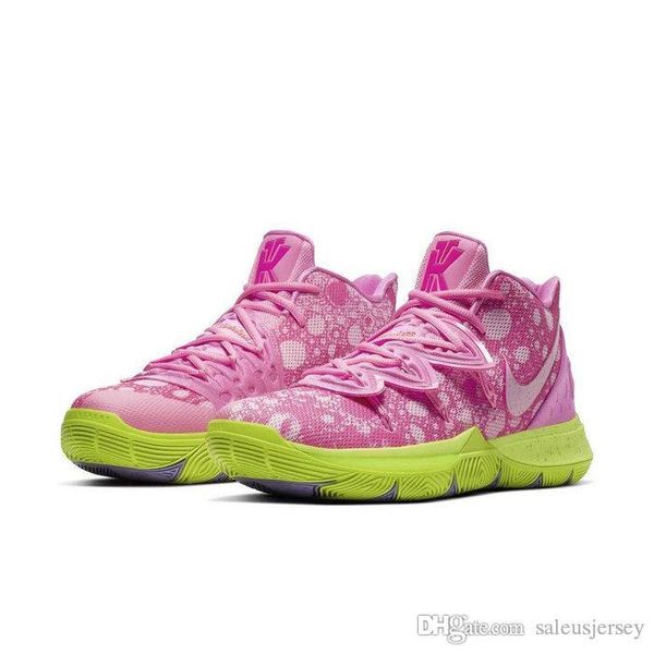 

2019 new kyrie 5 sponge pat rick star lotus pink basketball irving men/women/kids basketball shoes kyries irving v bob sneakers, Black