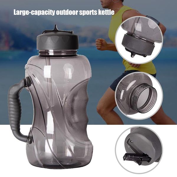 

1.5l water cup large capacity outdoor sports bottle straw water bottle with handle zj55