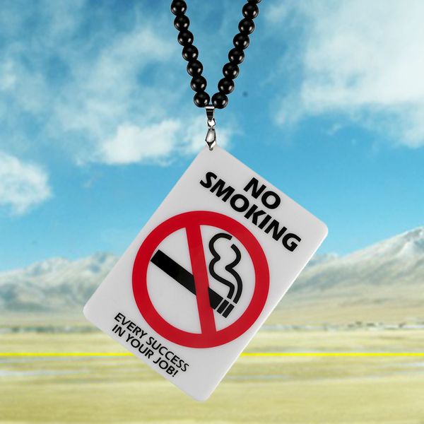 

car pendant fashion car rearview mirror jdm decor no smoking warning sign interior auto ornament for hanging accessories