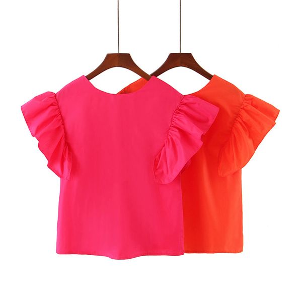 

women blouse summer 2020 new fashion short sleeve female pullover shirt top, White