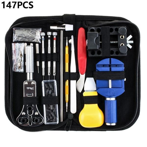 

147pcs watch repair tools watch opener remover spring bar repair pry screwdriver clock kit watchmaker tools parts