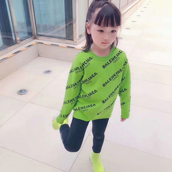 

Boy girl knitted weater fa hion kid autumn winter knitted jumper pullover children retail clothe