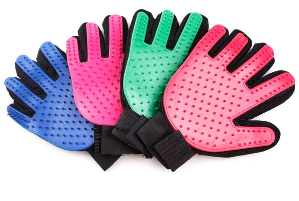 

soft silicone dog glove comb pet cats use grooming bath comb hair remove hair cleaning gloves efficient massage pets supplier