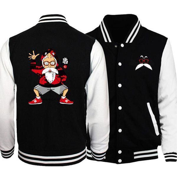 

japan anime z master roshi baseball uniform jackets 2020 men casual warm warm casual hoodies men harajuku sportswear, Black;brown