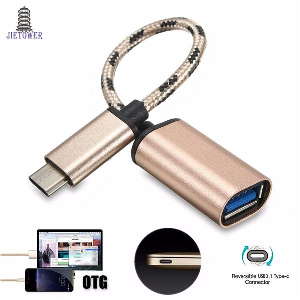 

300pcs/lot micro usb cable usb 3.1 type-c usb-c otg cable usb3.1 male to usb2.0 type-a female adapter cord charging mobile phone