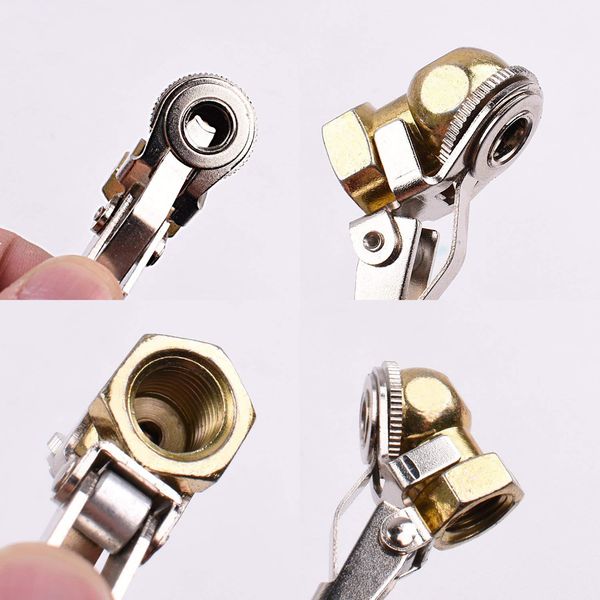 

5pcs car hose clip-on 1/4\" ball foot air chuck tire valve connector hose
