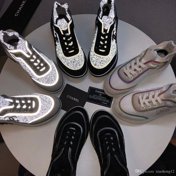 

2020 new sock shoes black white casual shoes for men oero black trainers women boots sneakers designer shoes 35-45