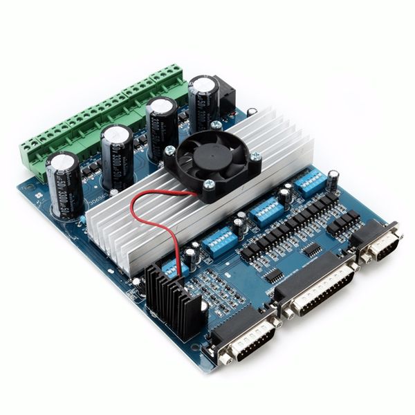 Controlador cnc tb6600 tb6560, driver de motor de passo de 4 eixos, dsp controlado para mach3