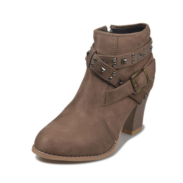 

qutaa 2019 snakeskin leopard pu leather flock fashion ankle boots thick high heel square toe zipper winter women shoes size34-43, Black