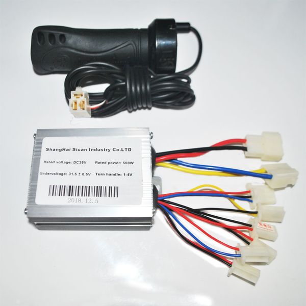 

36v 500w motor brushed speed controller throttle twist grip e-bike razor