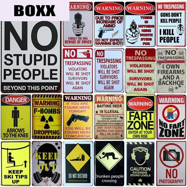 

warning slogans/no trespassing metal sign bar wall decor vintage metal crafts home decor painting plaques art poster