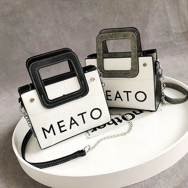 

new women shoulder bag fashion metal chain clutches square solid ladies zipper bag brand design handbag women brands