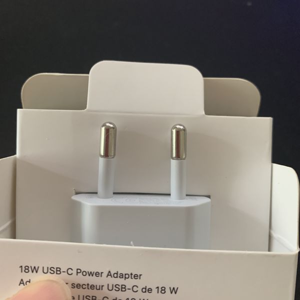 

50pcs original 18w pd fast charger eu plug us plug for ipad pro genuine usb type-c power delivery mobile phone adapter