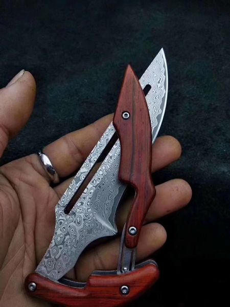 

BENCH BMT Дамаск Машины Складной нож Тактика прямой нож сандала ручки Открытый кемпинга выживания EDC подарков Фруктовый нож карманный