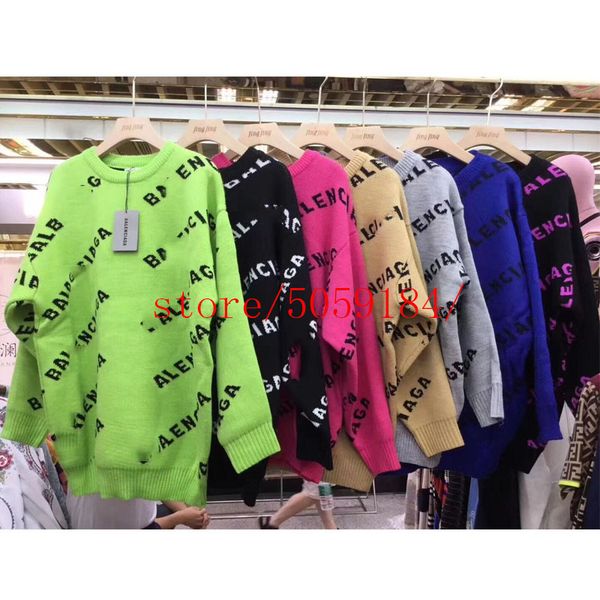 

2019 autumn winter women weater thick ladie pullover loo e olid color top long leeve ize weater print letter y190923, White;black