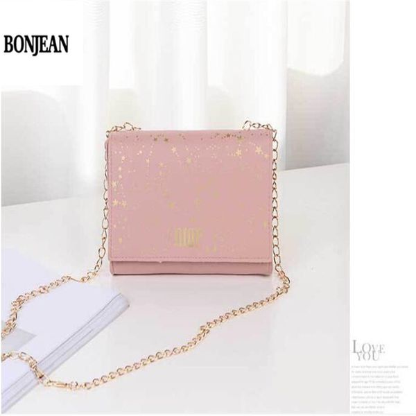 

2019 new women's bag explosion models small square bag small stars silk-printed letters shoulder messenger ing