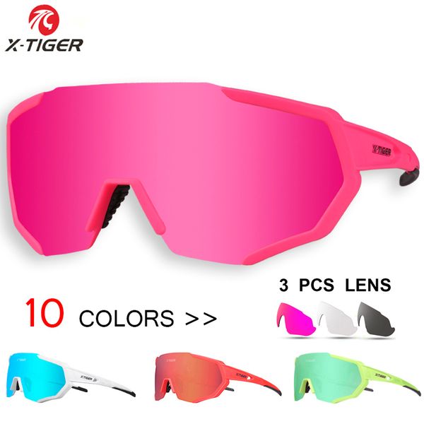 

x-tiger polarized cycling sunglasses 3 lens mountain bike eyewear 10 colors cycling glasses mtb bicycle glasses goggles