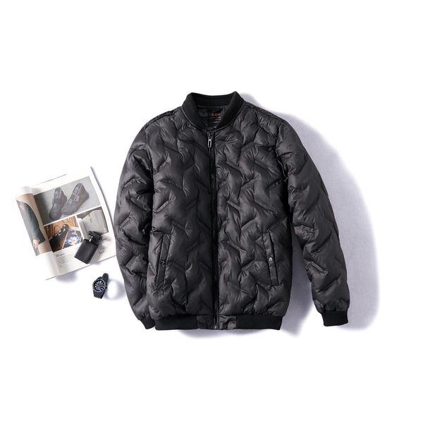 

parkas winter men's cotton jacket 2019 new fashion thick warm baseball jacket plus size couple solid color loose coat brand, Black