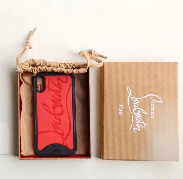 

New red embo ed engli h letter brand mobile phone ca e for iphone x max 7 7plu 8 8plu x x with original packaging box and du t bag