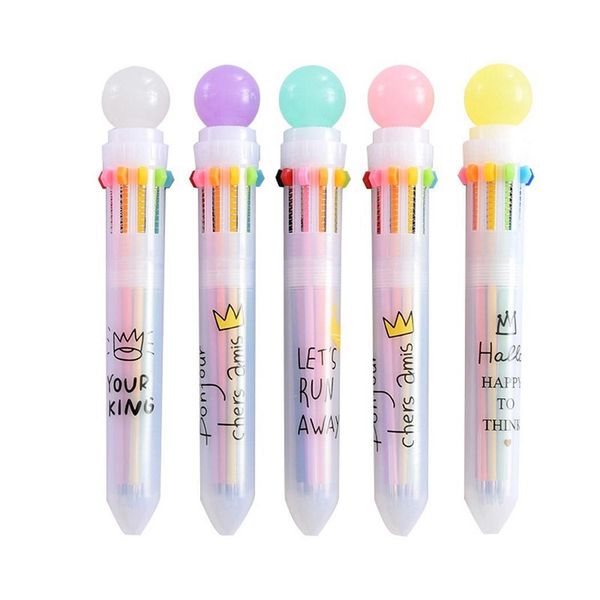 

cute 0.5mm ballpoint pen writing tool student random print stationery 0.02kg school, office, Blue;orange