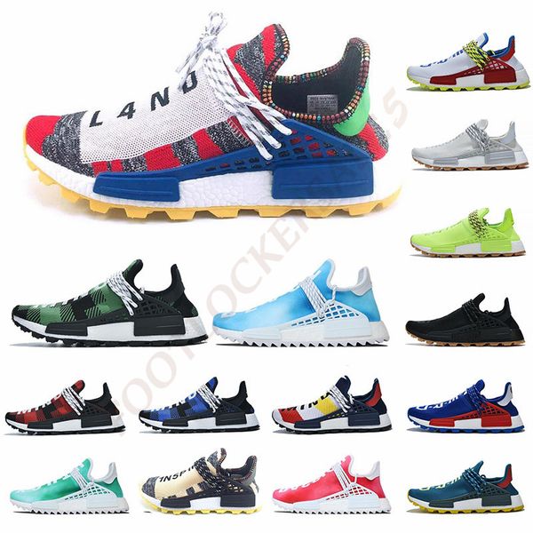 

Pharrell Williams HU Holi NMD MC Running Shoes 2019 Human Race X Trail YOUTH Mens Womens Designer Sneakers Casual Sports Shoes Size 36-47